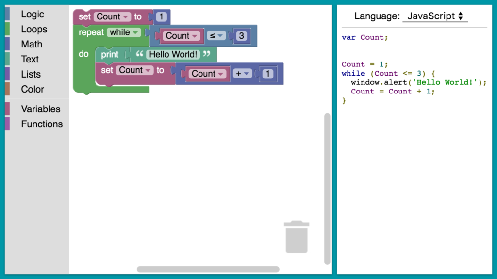 Computer Programming Blockly Demo